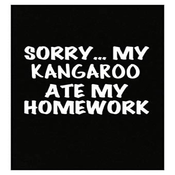 Kangaroo Ate My Homework Poster - Wall Decor for Australia Lovers Gift