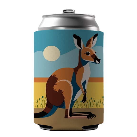 Kangaroo Australia Drink Beer Soda Insulated Sleeve Holder Can Cooler Hugger