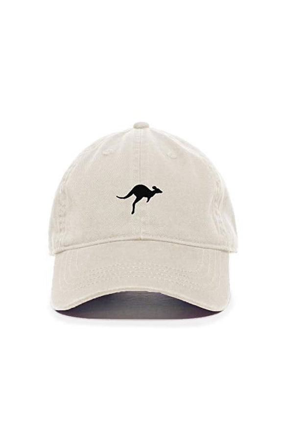 Kangaroo Baseball Cap Embroidered Cotton Adjustable Dad Hat