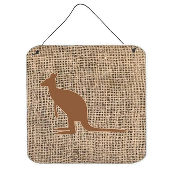 Kangaroo Burlap And Brown Aluminium Metal Wall Or Door Hanging Prints
