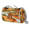thumbnail image 1 of Kangaroo Canvas Beach Blanket Picnic Mat - Oversized Outdoor Rug for Beach, Camping, and Picnics - 63 x 55 inches Large Size with Premium Material for Comfort and Durability, 1 of 6