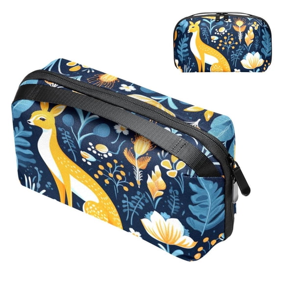 Kangaroo Charger Case USB Organizer Wire Cord Travel Organizer Cord Case, Oxford Cloth Waterproof Electronics Digital Storage Bag, 5.9x9.44x3.14 in.