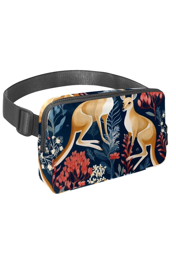 Kangaroo Cross Body Bag Waist Packs Fanny Pack Lightweight Adjustable Extension Strap Unisex
