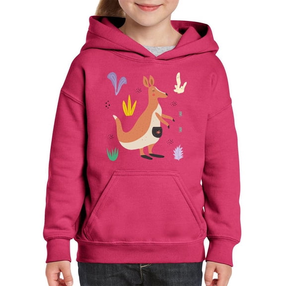Kangaroo Doodle Safari Hoodie Juniors -Image by Shutterstock,  Medium