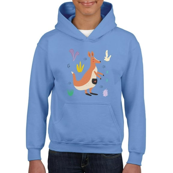 Kangaroo Doodle Safari Hoodie Juniors -Image by Shutterstock, Medium