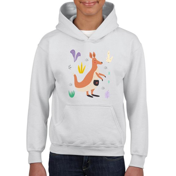Kangaroo Doodle Safari Hoodie Juniors -Image by Shutterstock,  x-Large