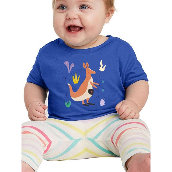 Kangaroo Doodle Style Safari T-Shirt Infant -Image by Shutterstock,  6 Months
