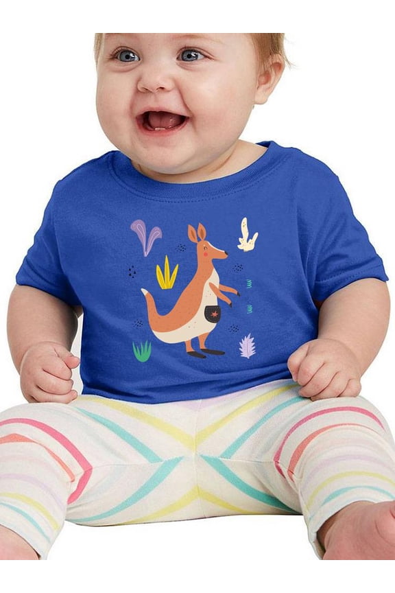 Kangaroo Doodle Style Safari T-Shirt Infant -Image by Shutterstock,  6 Months