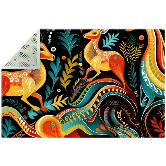 Kangaroo Elegant Printed Polyester Kitchen Rug - Comfort Mat for Standing, Runner for Hardwood Floors, Stain Indoor Area Rug for Kitchen, Machine Washable