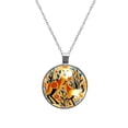 thumbnail image 1 of Kangaroo Glass Design Circular Pendant Necklace - Stylish Necklaces for Women, 1 of 5