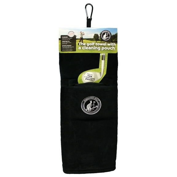 Kangaroo Golf Towel - Black