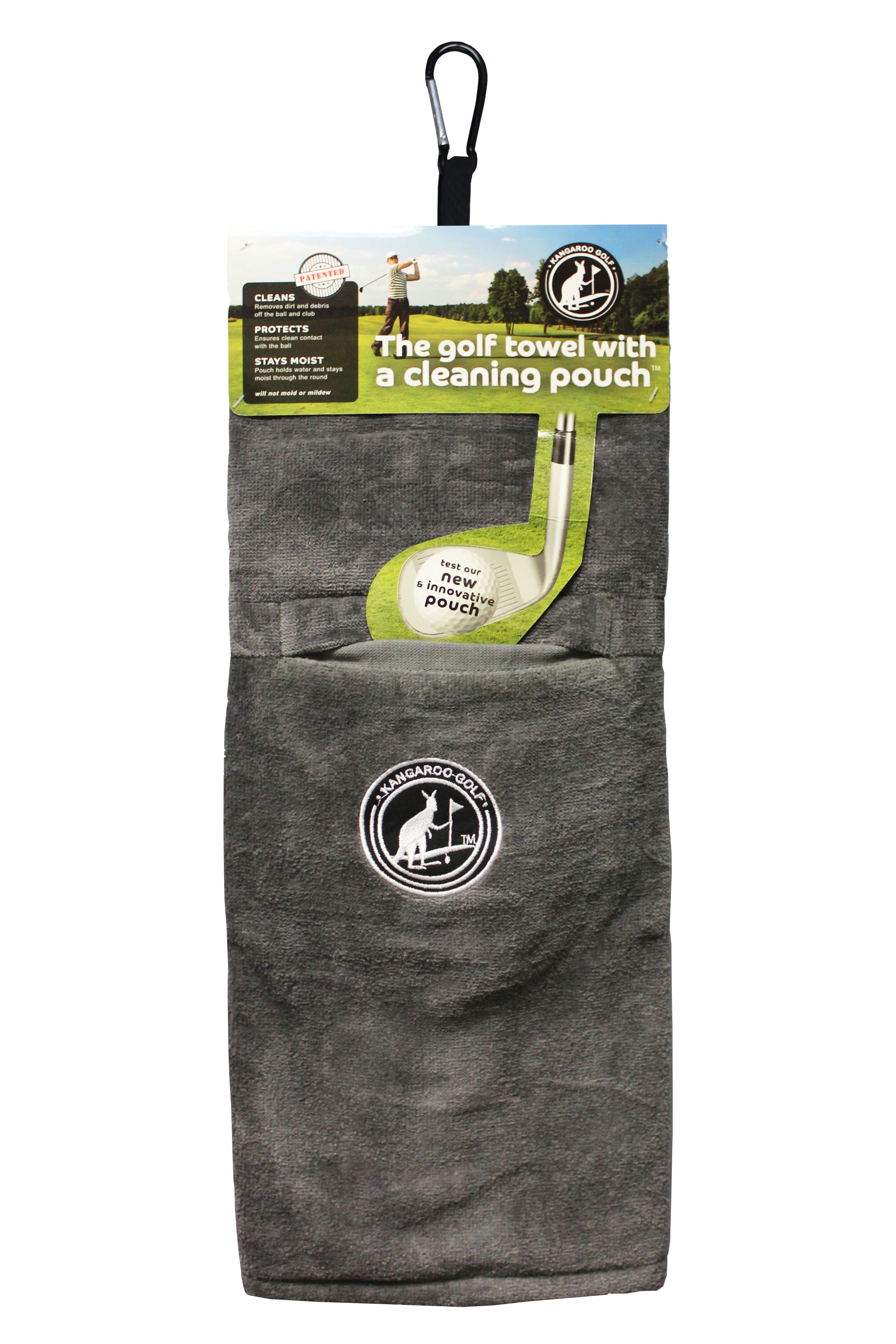 Kangaroo Golf Towel - Gray