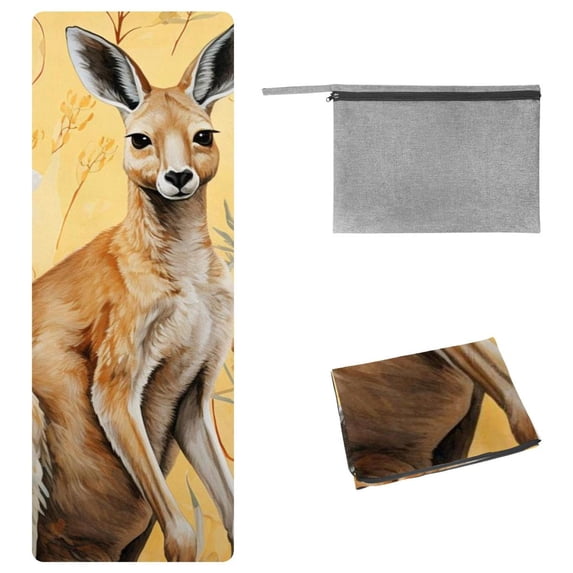 Kangaroo Gym Towel with Storage Bag, 72.8"x26.8", Suitable for Yoga, Pilates, Fitness, etc. - Hot Yoga Towel, Gym Towels, Yoga Blanket