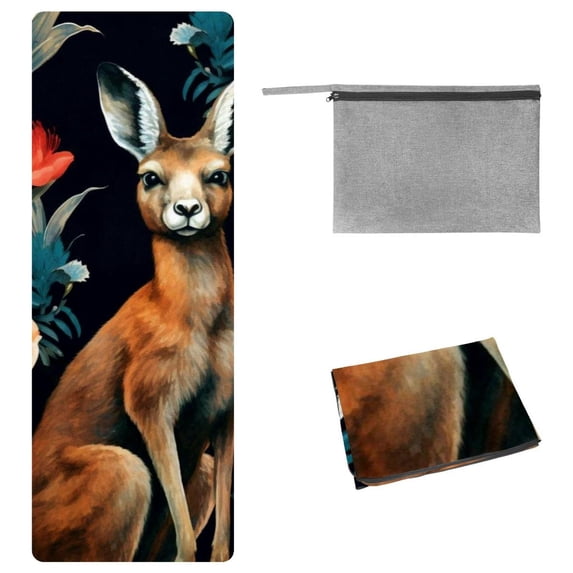 Kangaroo Gym Towel with Storage Bag, 72.8"x26.8", Suitable for Yoga, Pilates, Fitness, etc. - Hot Yoga Towel, Yoga Blanket Included