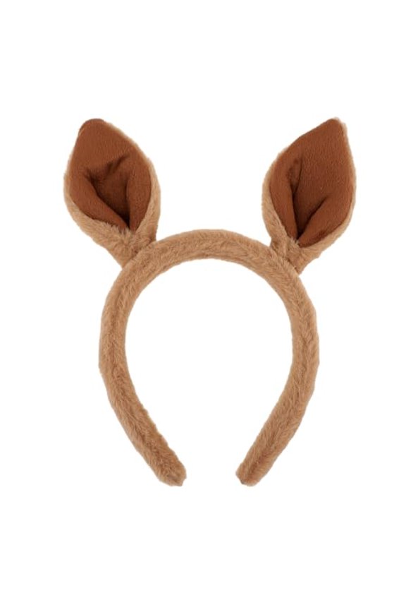 Kangaroo Headband Cute Ears Hairband Animal Headpiece Makeup Head Band Costumes Accessories Hair Styling Caps Brown Wrap for Washing Face Spa Cosplay Fits All Head Sizes