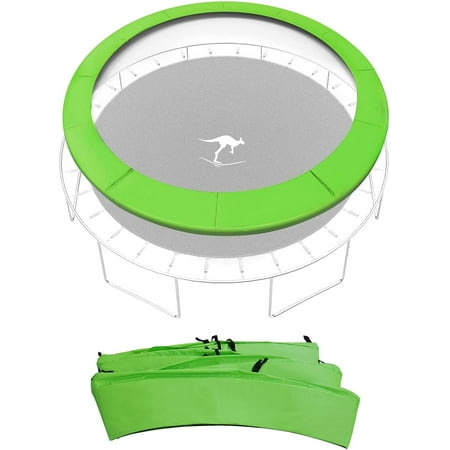 Kangaroo Hoppers 12FT Trampoline Replacement Safety Pad, Waterproof Surround Spring Foam Cover for Round Frame(Green)