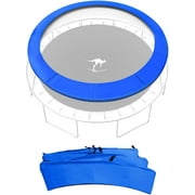 Kangaroo Hoppers 14FT Trampoline Safety Pad Replacement, Waterproof Surround Spring Foam Cover for Round Frame（Blue）