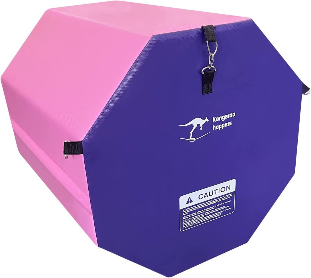 Kangaroo Hoppers Kids Indoor 24 x 26 Octagon Gymnastics Tumbling Mat with Handles Pink Purple Walmart