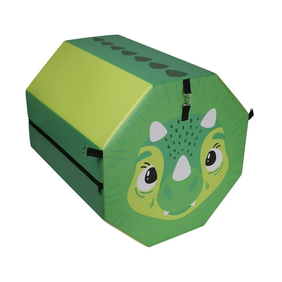 Kangaroo Hoppers Gymnastics Octagon Tumble Mat 24"x26" with Carrying Handles, Somersault Backbend Tumbling Trainer for Home Gym Exercise (Green)