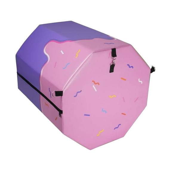 Kangaroo Hoppers Gymnastics Octagon Tumble Mat 24"x26" with Carrying Handles, Somersault Backbend Tumbling Trainer for Home Gym Exercise