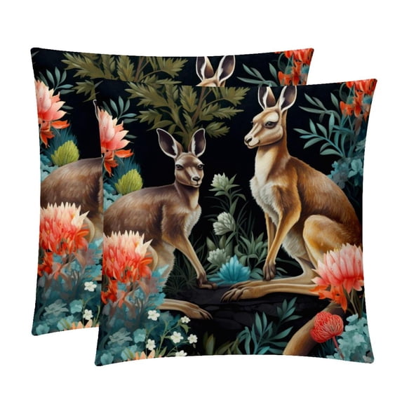 Kangaroo Inserts Set - 2-Pack Decorative Pillows with Unique Patterns for Throw Pillow Covers for Home Decor, Sofa, Bed - Available in 16x16, 18x18 & 20x20