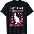 thumbnail image 1 of Kangaroo Just A Girl Who Loves Kangaroos Gift T-Shirt, 1 of 4