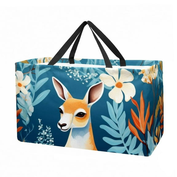 Kangaroo Large Capacity, Foldable Reusable Tote Bag - Oxford Cloth Storage Bin, Laundry Bag, Storage Bag