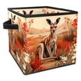 thumbnail image 1 of Kangaroo Large Capacity Foldable Storage Baskets with Handle, 10.8"x10.5"x10.6", Toy Storage Cube Organizer Storage Containers, 1 of 6