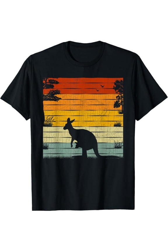 Kangaroo Lover Men Women Retro Style Vintage Kangaroo T-Shirt men and women can wear, black, white, gifts