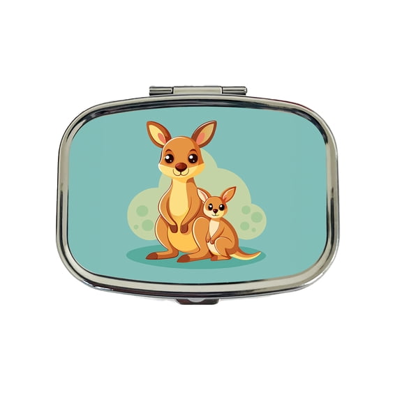 Kangaroo Mom and Baby Small Travel Handbag Pill Box Case