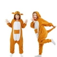 thumbnail image 1 of Kangaroo Onesie Kids CANANSOUR Cosplay Christmas Festival Pajamas Animal Polyester Outfits 6-8 Years, 1 of 6