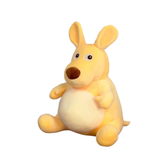 Kangaroo Plush Stuffed Animal for Adults, Yellow Long-Eared Sofa Decor, 5.9 or 11.8 in