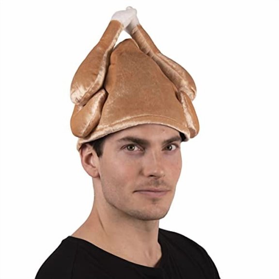 KANGAROO PLUSH THANKSGIVING TURKEY HAT - SILLY HATS FOR ADULTS