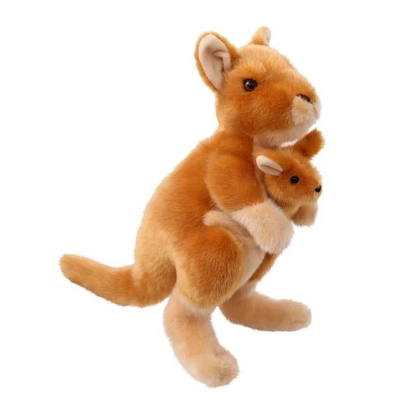 Kangaroo Plush Toy - 1Pc Soft Stuffed Animal with Pouch for Kids Collectors Bedroom Decor Gift