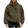 thumbnail image 1 of Kangaroo Pocket Cat Dog Pouch Hooded Sweatshirts Women Solid Long Sleeve Warm Fleece Pet Carrier Pullover Animal Holder Hoodie, 1 of 8