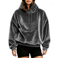 thumbnail image 1 of Kangaroo Pouch Hoodie Comfy Kangaroo Pouch Sweatshirts Fuzzy Fleece Kitten Cat Puppy Holder Pet Carrier Pullover Sweatshirts Cat Pouch Hoodie for Women, 1 of 6