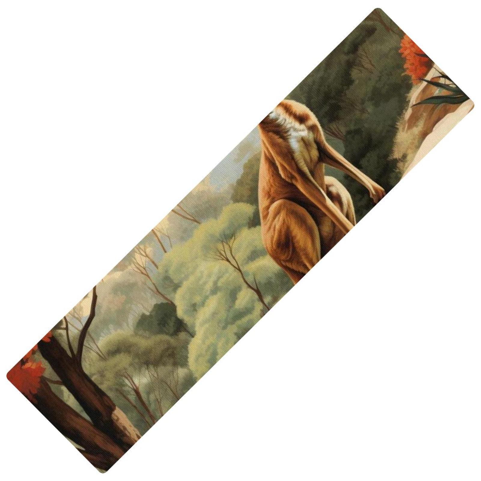 Kangaroo Runner Rug Rectangular 15.7"x59" Washable Absorbent Rubber