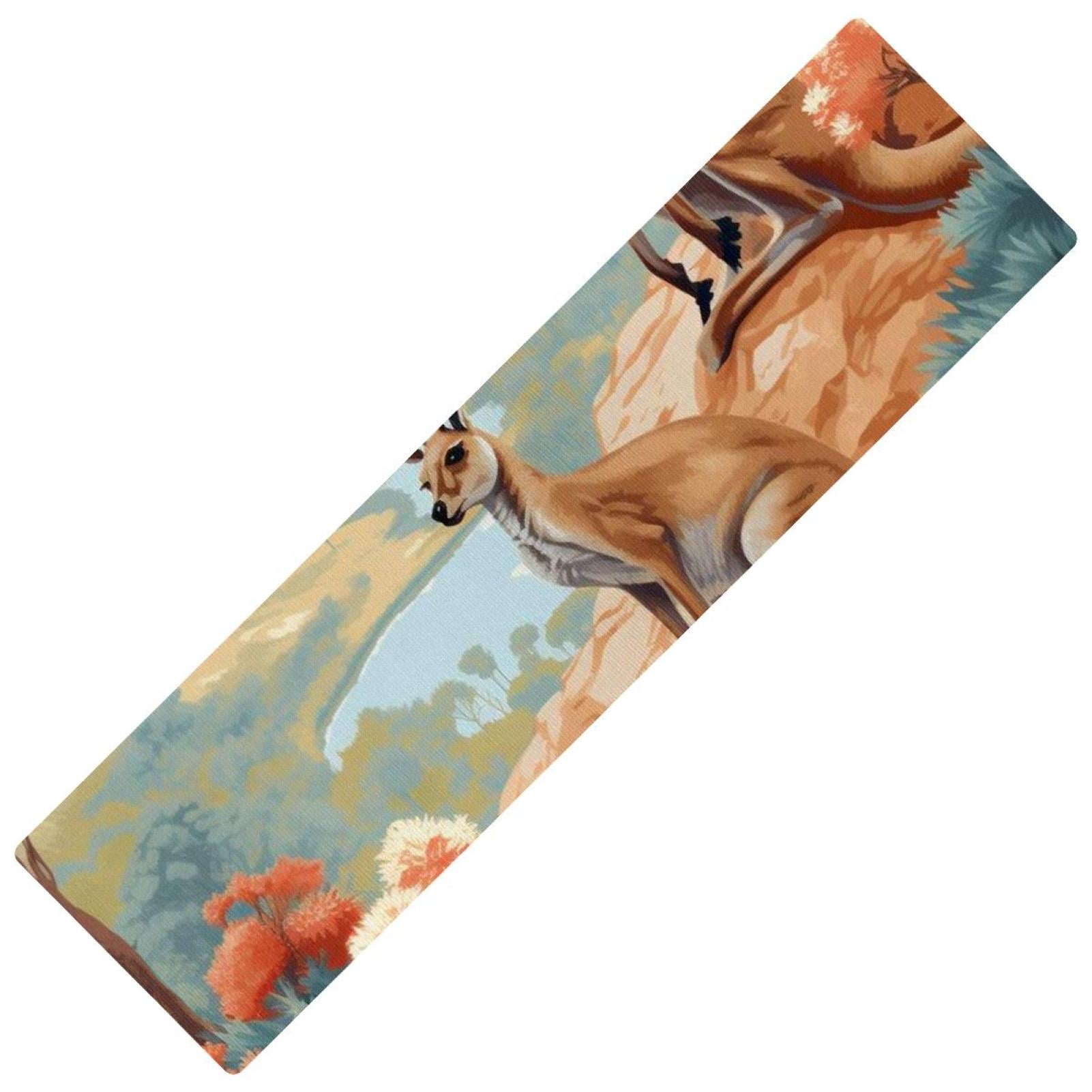 Kangaroo Runner Rug Rectangular 15.7"x59" Washable Absorbent Rubber