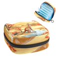 thumbnail image 1 of Kangaroo Sanitary Napkin Storage Bag Makeup Pouch for Purse, Small Sanitary Napkin Disposal Bags, in Velvet, Sponge, Oxford Fabric, 4.7x6.6x6.6 in, 1 of 6