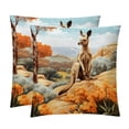 thumbnail image 1 of Kangaroo Set of 2 - Chair Pillow Covers with Unique Patterns - Throw Pillow Inserts Included, Available in 16x16, 18x18, 20x20 Inches - Ideal for Home Decor,and Gifts, 1 of 6