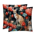 thumbnail image 1 of Kangaroo Set of 2 Velvet Throw Pillow Covers with Unique Patterns in 16x16, 18x18, and 20x20 Inches for Various Occasions - Throw Pillow Inserts Included, 1 of 6