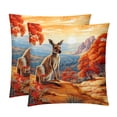 thumbnail image 1 of Kangaroo Set with Unique CoversPatterns - 2 Pack Decorative Pillows for Bed - Includes Pillow Inserts - Available in 16x16, 18x18, 20x20 Inches for Any Occasion, 1 of 6