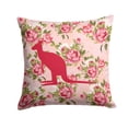 thumbnail image 1 of Kangaroo Shabby Chic Pink Roses Fabric Decorative Pillow, 1 of 4