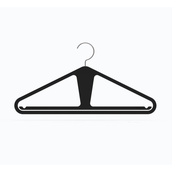 Kangaroo Slim Charcoal Clothing Hanger - 40 Pack for Pants, Shirts, Jackets