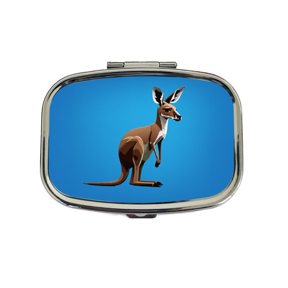 Kangaroo Standing Animal Small Travel Handbag Pill Box Case