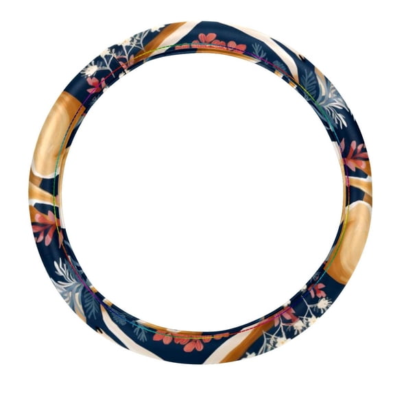 Kangaroo Steering Wheel Cover 14.5 Inch Printing PVC Leather Auto Accessories Car Wheel Covers