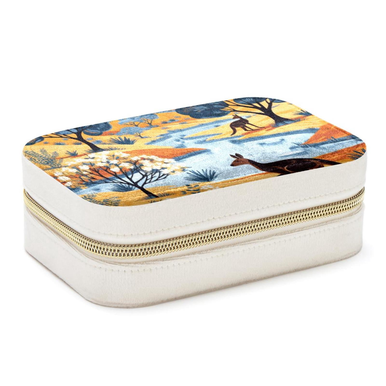 Kangaroo Velvet Portable Decorative Box with Removable Compartment ...