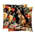 thumbnail image 1 of Kangaroo Velvet Throw Pillow Covers Set of 2 - Sizes 16x16, 18x18, 20x20 Inches - Decorative Pillows with Unique Patterns for Various Occasions, 1 of 6