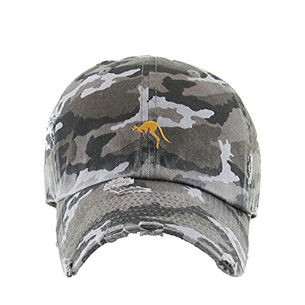 Kangaroo Vintage Baseball Cap Embroidered Cotton Adjustable