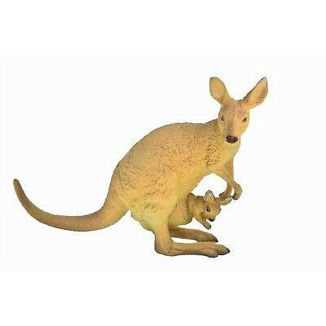 Kangaroo With Baby, Realistic Toy Model Plastic Replica Animal, Kids